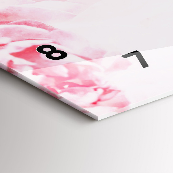 Horizontal wall clock Blooming flowers