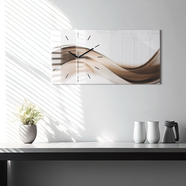 Horizontal wall clock Abstraction line