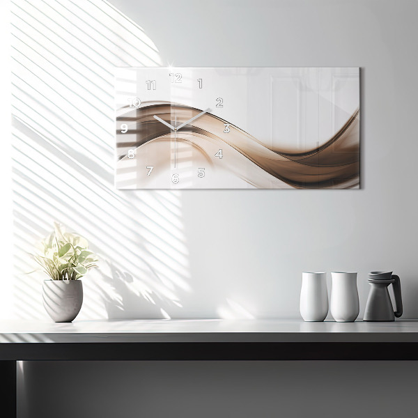 Horizontal wall clock Abstraction line