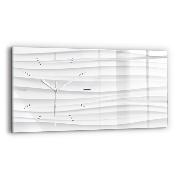 Horizontal wall clock Waves texture