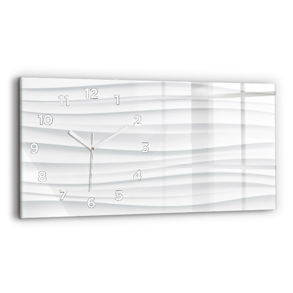 Horizontal wall clock Waves texture