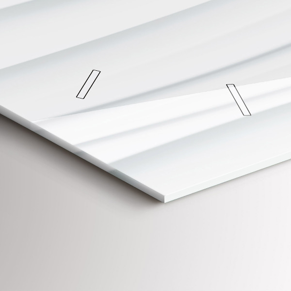 Horizontal wall clock Waves texture