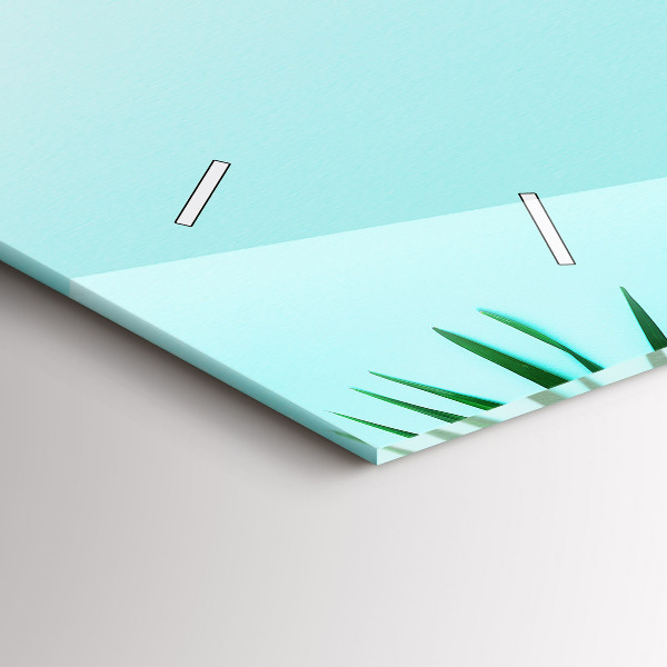 Horizontal wall clock Palm leaves