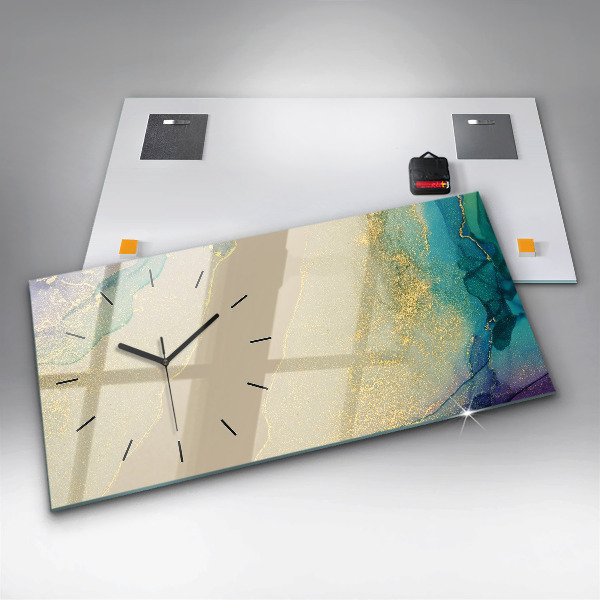 Horizontal wall clock Elegant abstraction