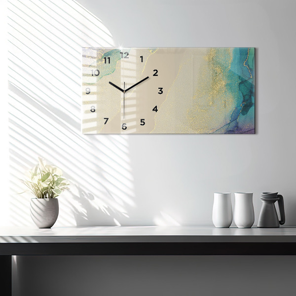 Horizontal wall clock Elegant abstraction