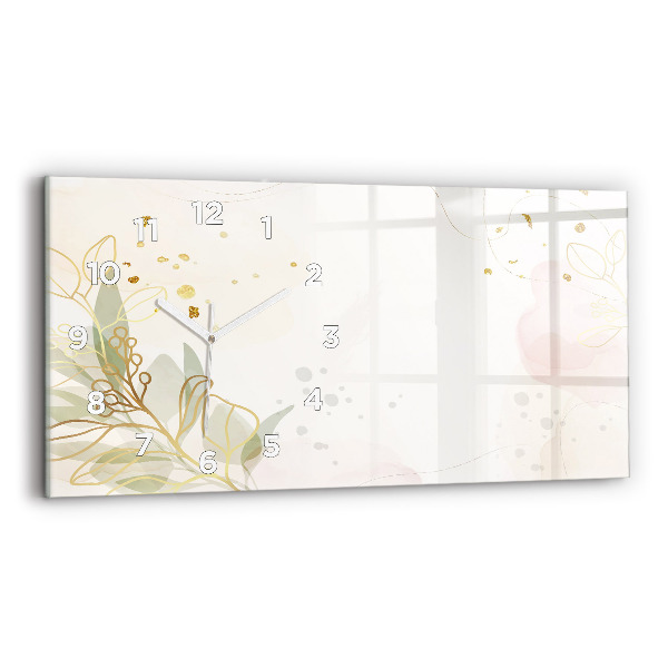 Horizontal wall clock Pastel abstraction