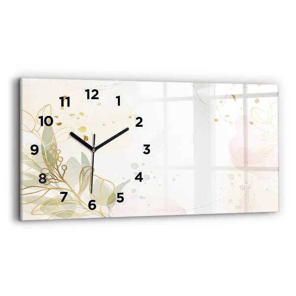 Horizontal wall clock Pastel abstraction