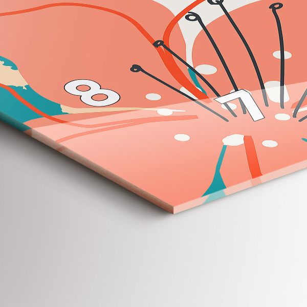 Horizontal wall clock Hawaiian plants