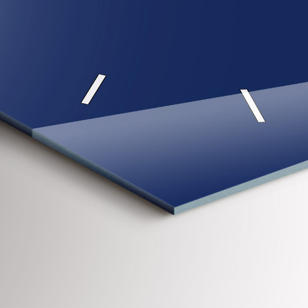 Horizontal wall clock Navy blue color