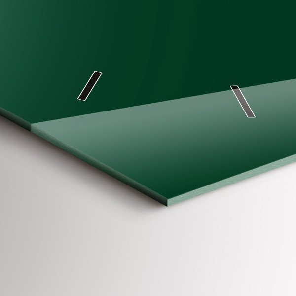 Horizontal wall clock Color bottle green