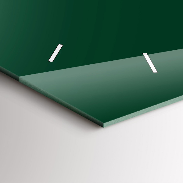 Horizontal wall clock Color bottle green