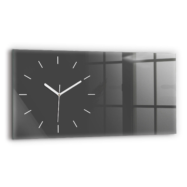 Horizontal wall clock Color gray