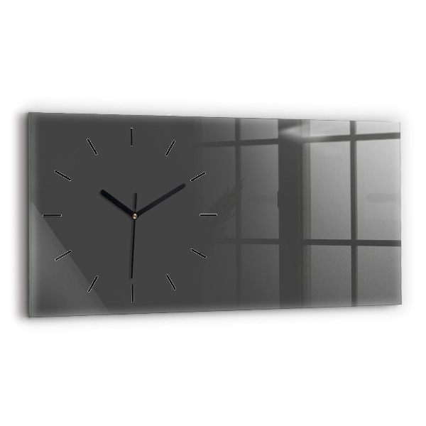 Horizontal wall clock Color gray