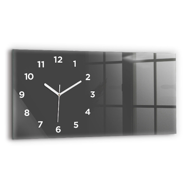 Horizontal wall clock Color gray