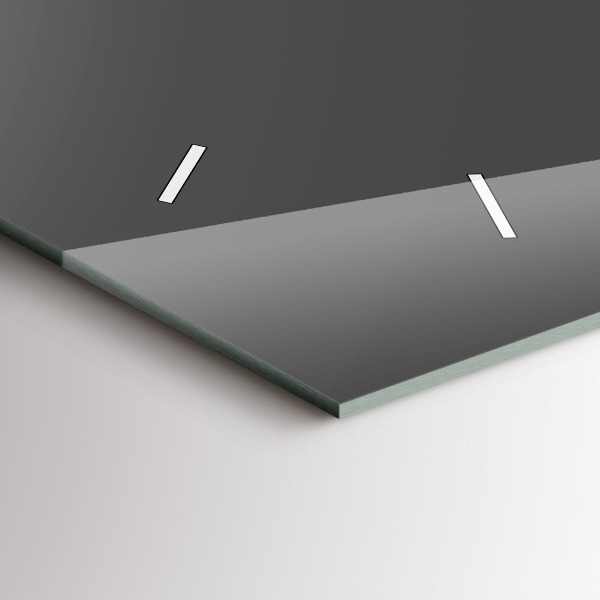 Horizontal wall clock Color gray