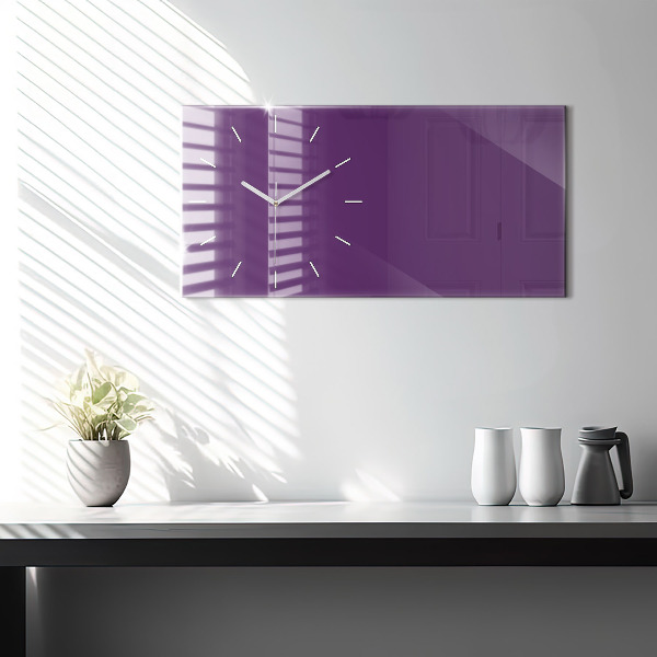 Horizontal wall clock Violet