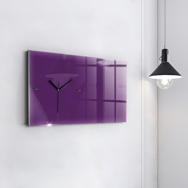 Horizontal wall clock Violet