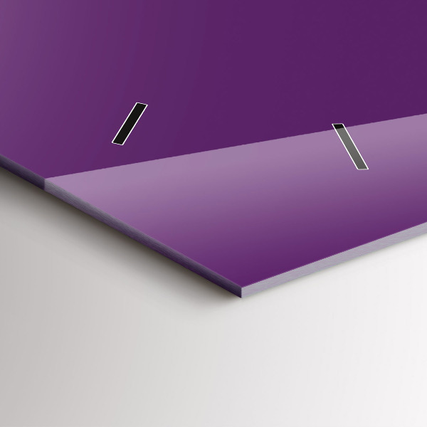 Horizontal wall clock Violet