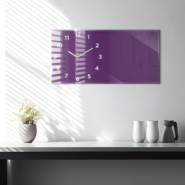 Horizontal wall clock Violet