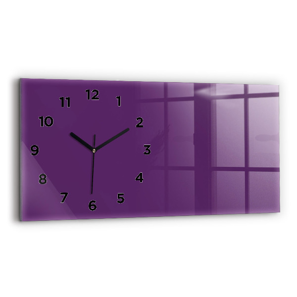 Horizontal wall clock Violet