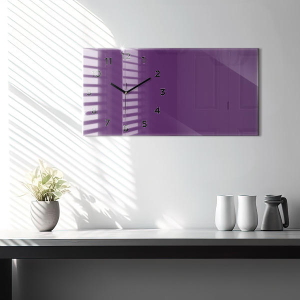 Horizontal wall clock Violet