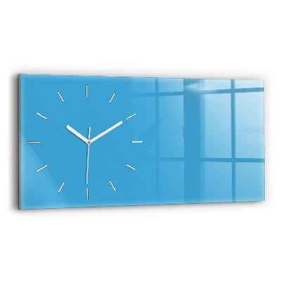 Horizontal wall clock Color blue