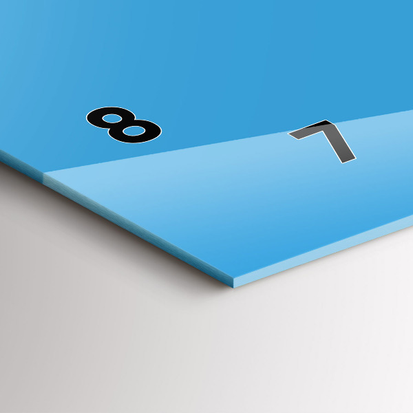 Horizontal wall clock Color blue