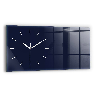 Horizontal wall clock Color dark navy blue
