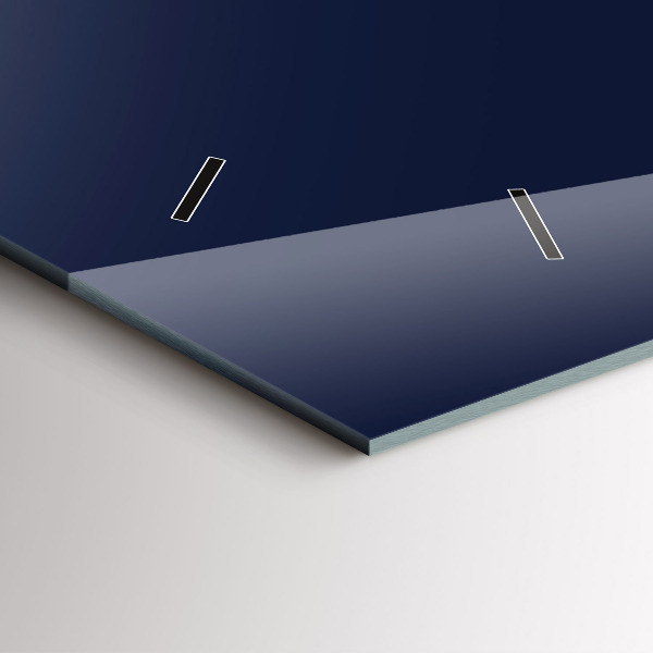 Horizontal wall clock Color dark navy blue