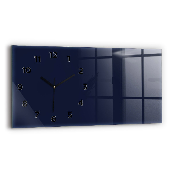 Horizontal wall clock Color dark navy blue