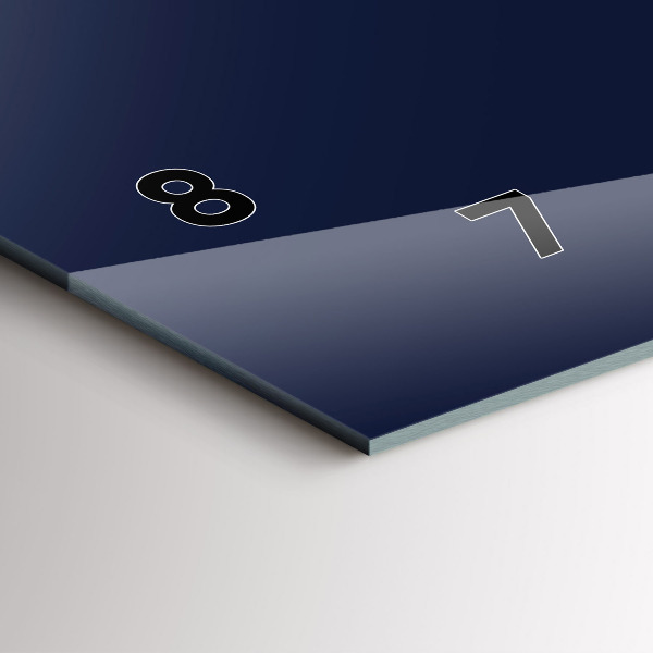 Horizontal wall clock Color dark navy blue