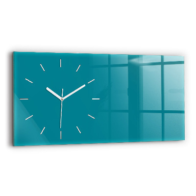 Horizontal wall clock Sea color