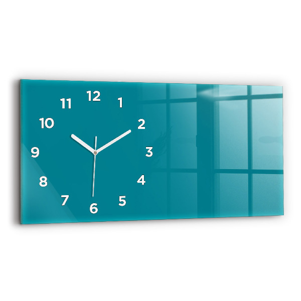 Horizontal wall clock Sea color