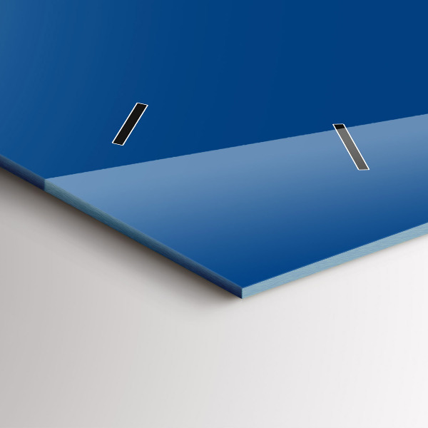 Horizontal wall clock Blue color