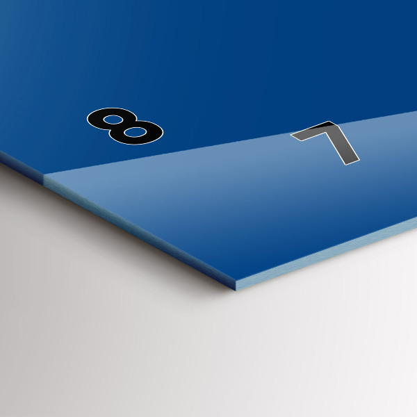 Horizontal wall clock Blue color