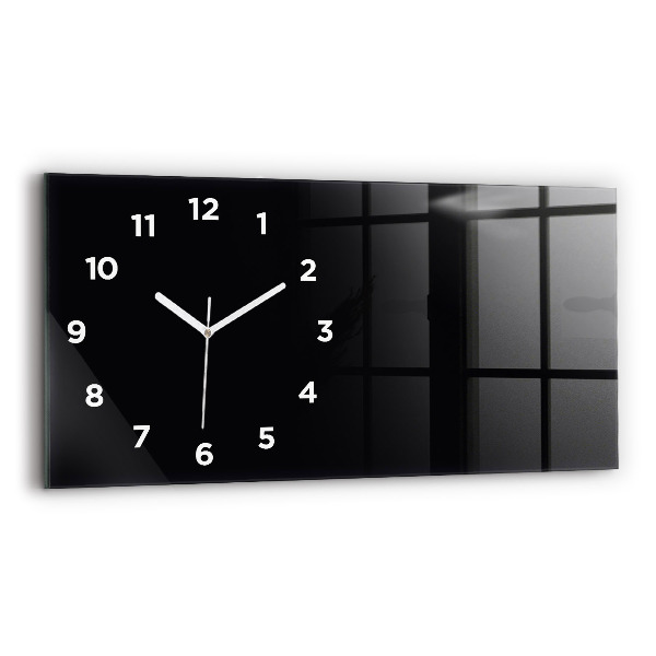 Horizontal wall clock Color black