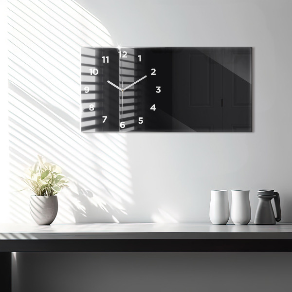 Horizontal wall clock Color black