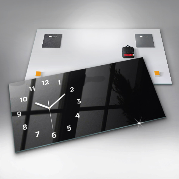 Horizontal wall clock Color black