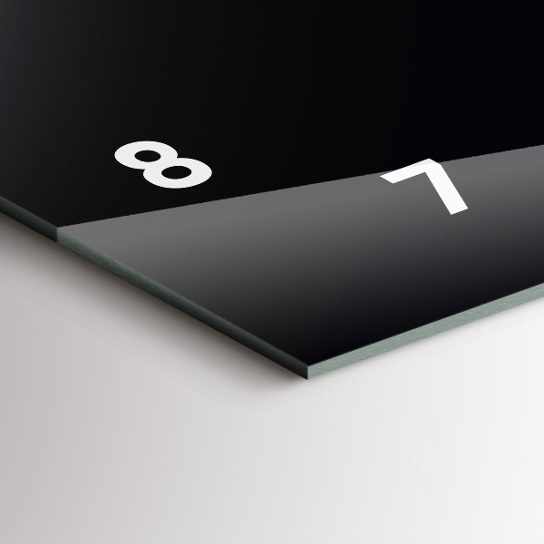 Horizontal wall clock Color black