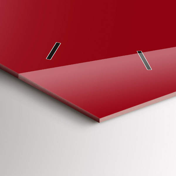 Horizontal wall clock Red color