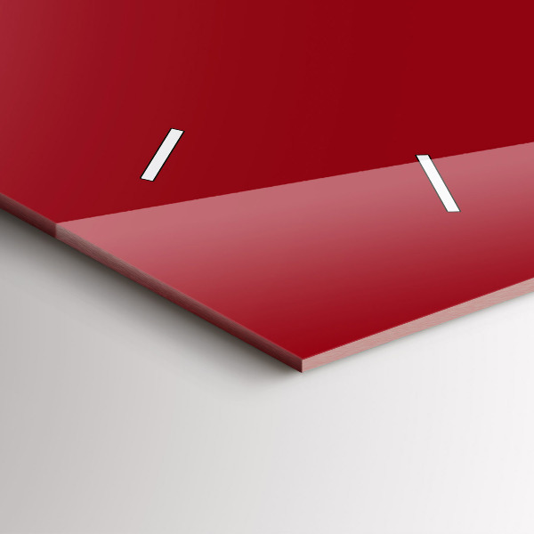 Horizontal wall clock Red color