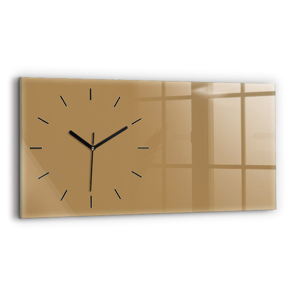 Horizontal wall clock Color dark beige