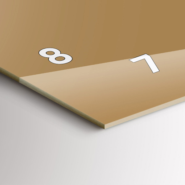 Horizontal wall clock Color dark beige