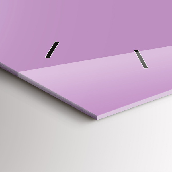 Horizontal wall clock Lilac color