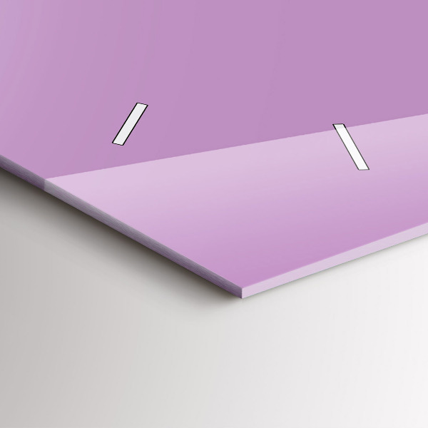 Horizontal wall clock Lilac color