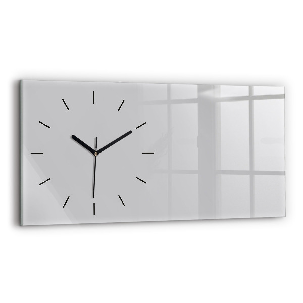 Horizontal wall clock Color light gray