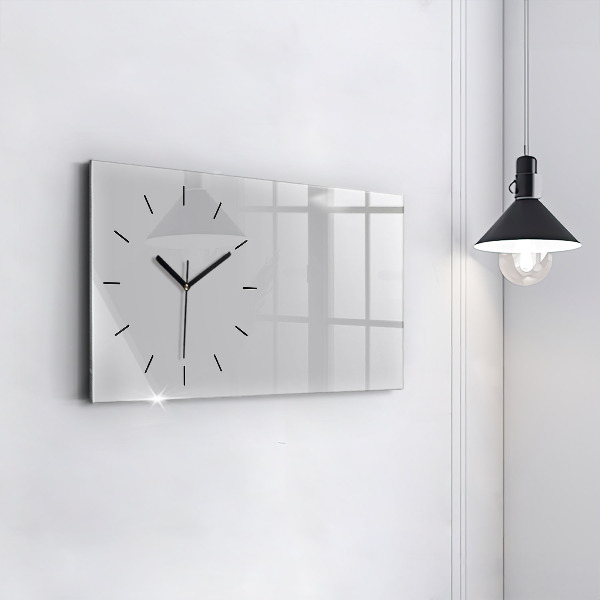 Horizontal wall clock Color light gray