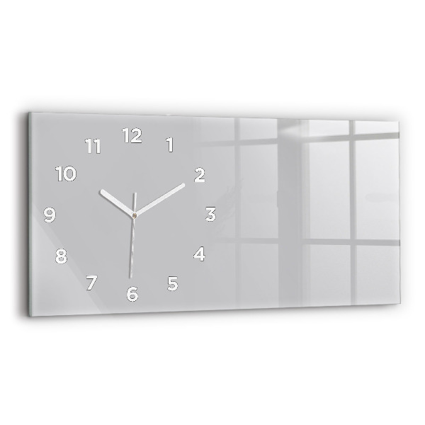 Horizontal wall clock Color light gray