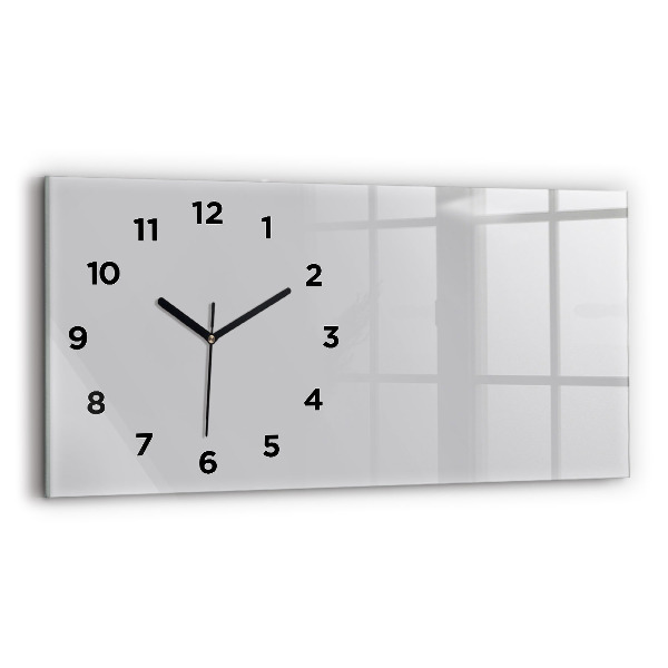 Horizontal wall clock Color light gray