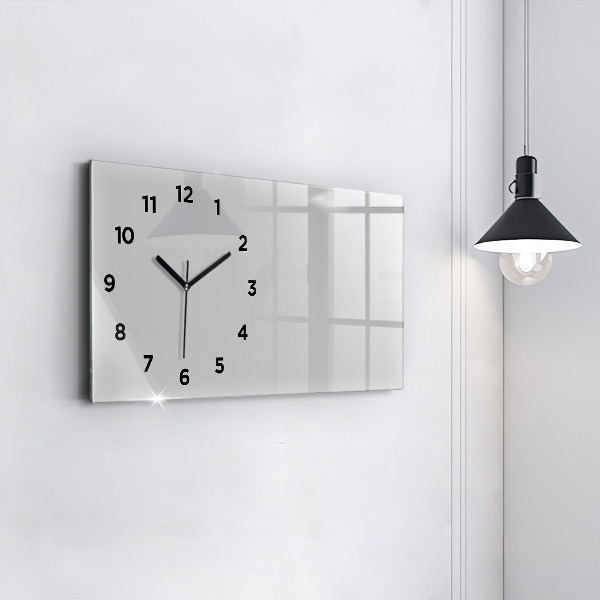 Horizontal wall clock Color light gray